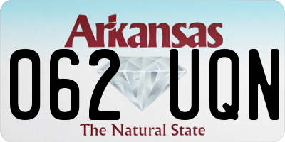 AR license plate 062UQN