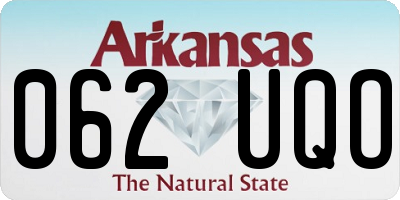 AR license plate 062UQO