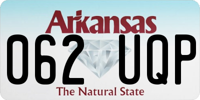 AR license plate 062UQP
