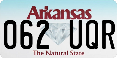 AR license plate 062UQR