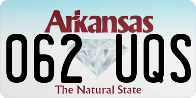 AR license plate 062UQS