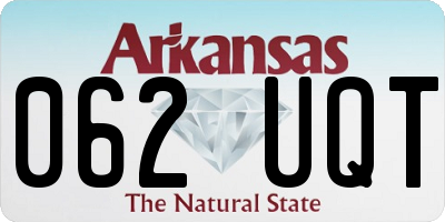 AR license plate 062UQT