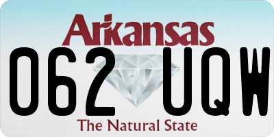 AR license plate 062UQW