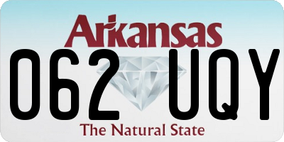 AR license plate 062UQY