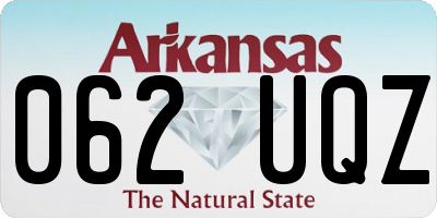 AR license plate 062UQZ