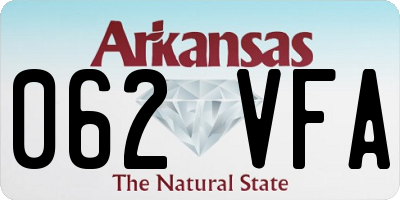 AR license plate 062VFA