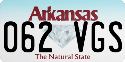 AR license plate 062VGS