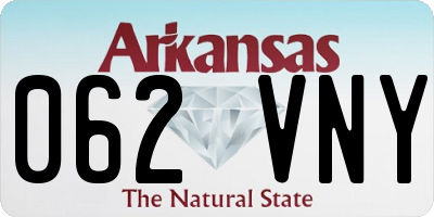 AR license plate 062VNY