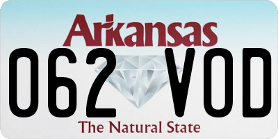 AR license plate 062VOD