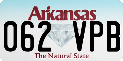 AR license plate 062VPB
