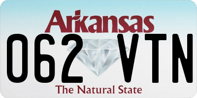 AR license plate 062VTN