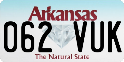 AR license plate 062VUK