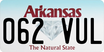 AR license plate 062VUL