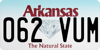 AR license plate 062VUM