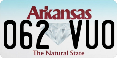 AR license plate 062VUO