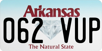 AR license plate 062VUP
