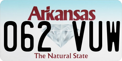 AR license plate 062VUW