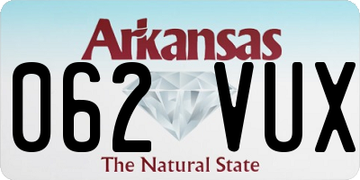 AR license plate 062VUX