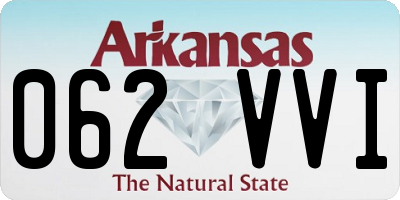 AR license plate 062VVI
