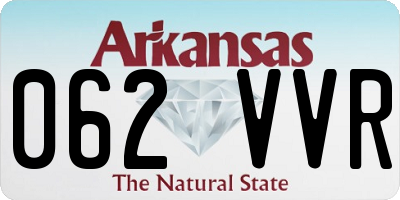 AR license plate 062VVR