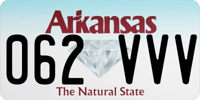 AR license plate 062VVV