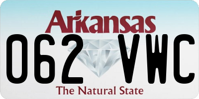 AR license plate 062VWC