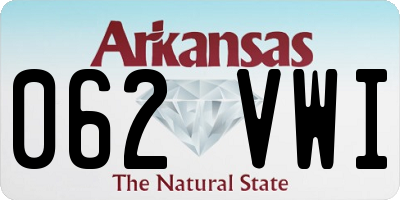 AR license plate 062VWI