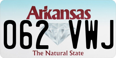 AR license plate 062VWJ