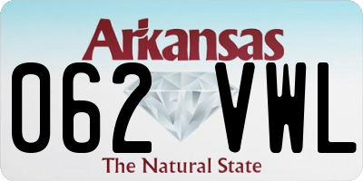AR license plate 062VWL