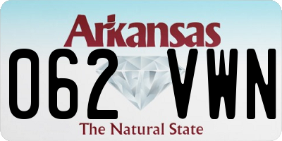 AR license plate 062VWN