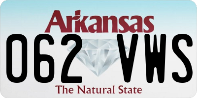 AR license plate 062VWS