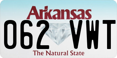 AR license plate 062VWT