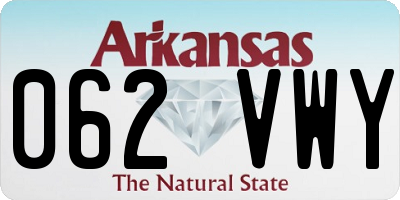 AR license plate 062VWY