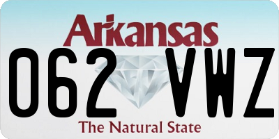 AR license plate 062VWZ