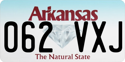 AR license plate 062VXJ