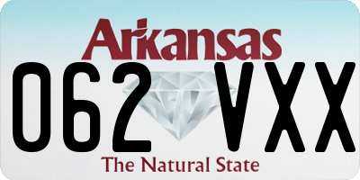 AR license plate 062VXX