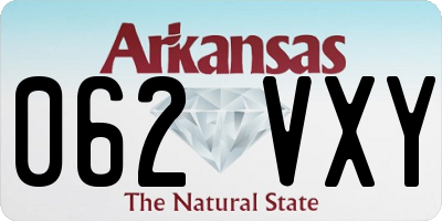 AR license plate 062VXY