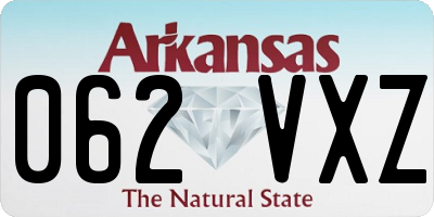 AR license plate 062VXZ
