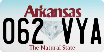 AR license plate 062VYA