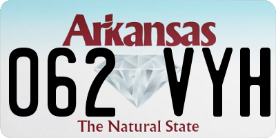 AR license plate 062VYH