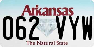 AR license plate 062VYW