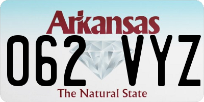 AR license plate 062VYZ