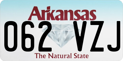 AR license plate 062VZJ