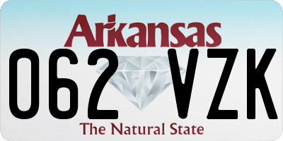 AR license plate 062VZK