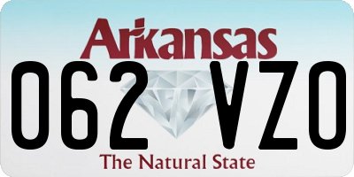 AR license plate 062VZO
