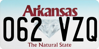 AR license plate 062VZQ