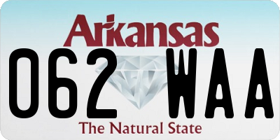 AR license plate 062WAA