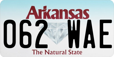 AR license plate 062WAE