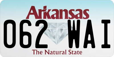 AR license plate 062WAI