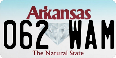 AR license plate 062WAM
